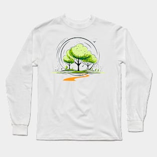 Whimsical Trees Long Sleeve T-Shirt